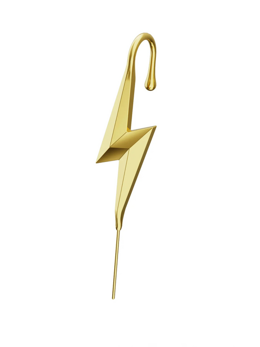Celestia Lightning Bolt Earrings in 18K Gold Plating - Pair