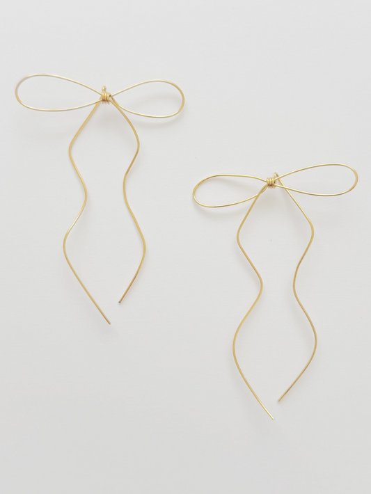 Sterling Silver Luna Loop Earrings, Rhodium or 18K Gold Plated
