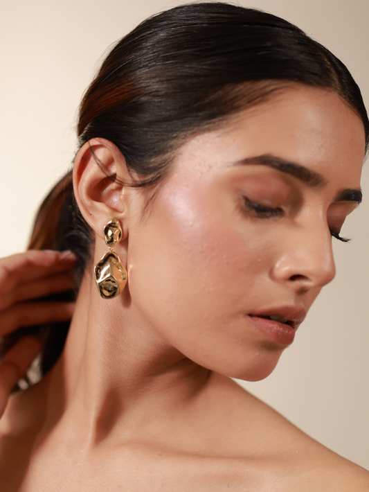 Luna Drop Earrings in 18K Gold Plating