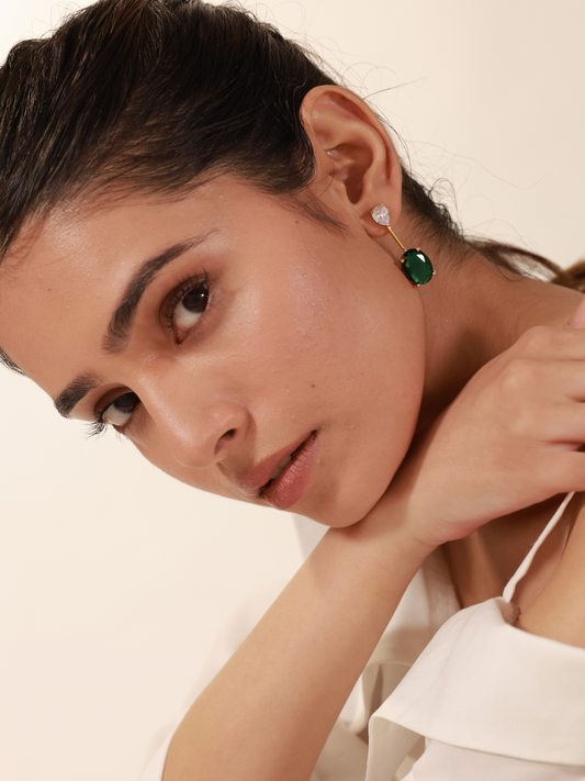Emeralda Earrings in 18K Gold Plating
