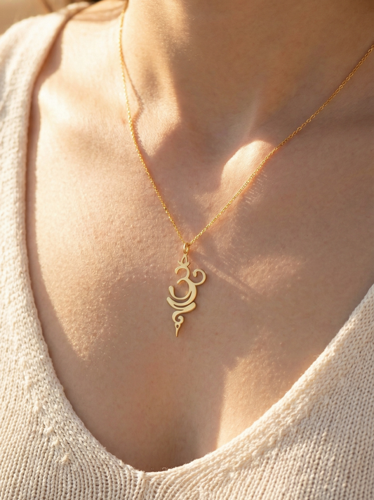 Eternal Om Necklace, 18K Gold Plated 1 Micron Thickness