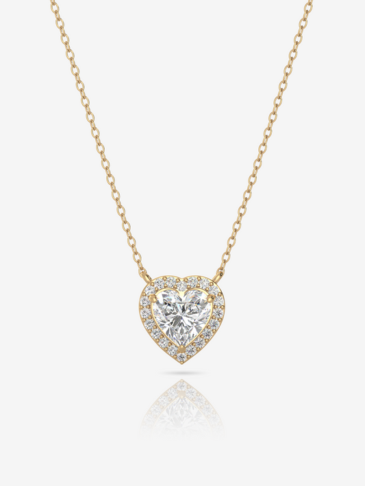 Forever Heart Necklace 925 Sterling Silver and 18K Gold Plated - Verozi