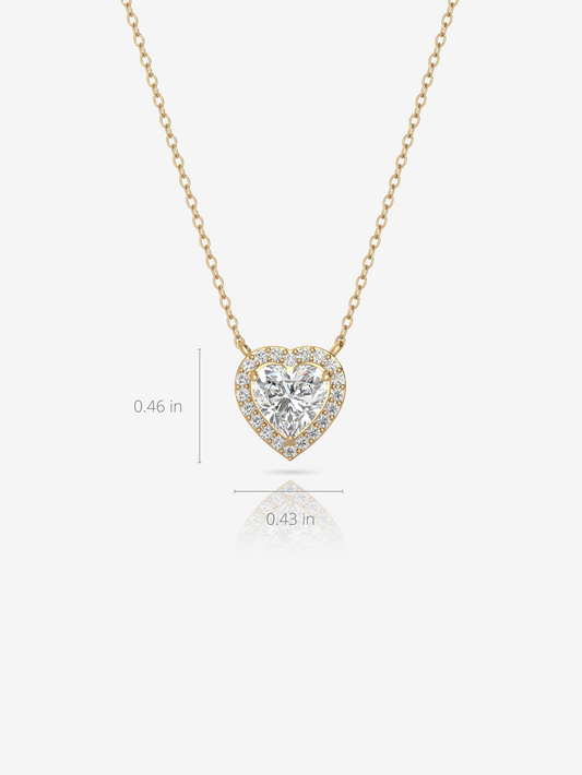 Forever Heart Necklace 925 Sterling Silver and 18K Gold Plated - Verozi