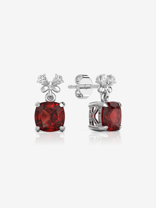 Butterfly Garnet Earrings