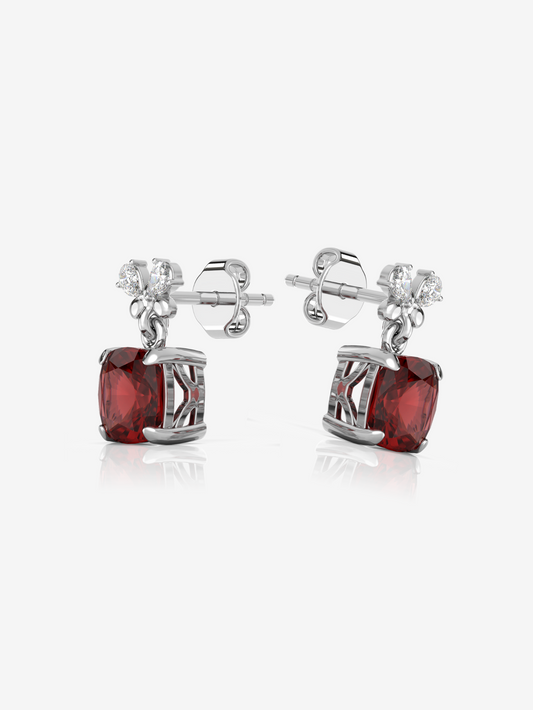 Butterfly Garnet Earrings