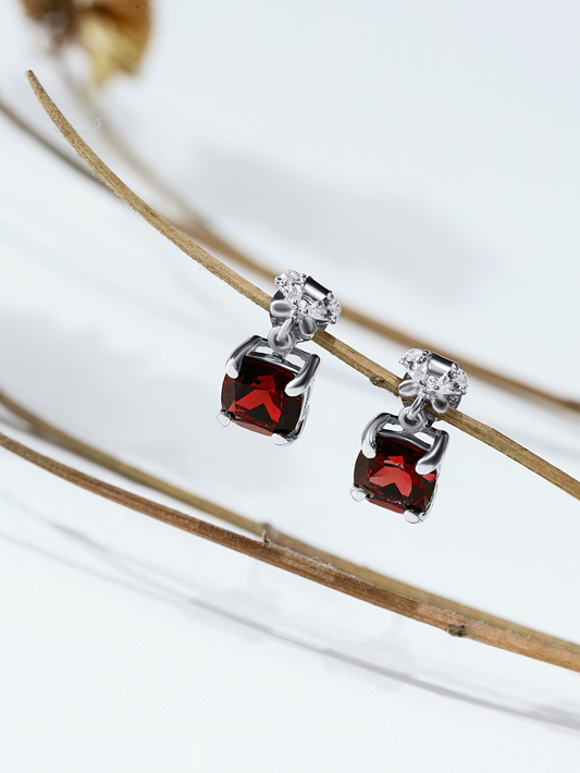 Butterfly Garnet Earrings - Verozi