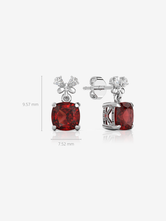 Butterfly Garnet Earrings - Verozi