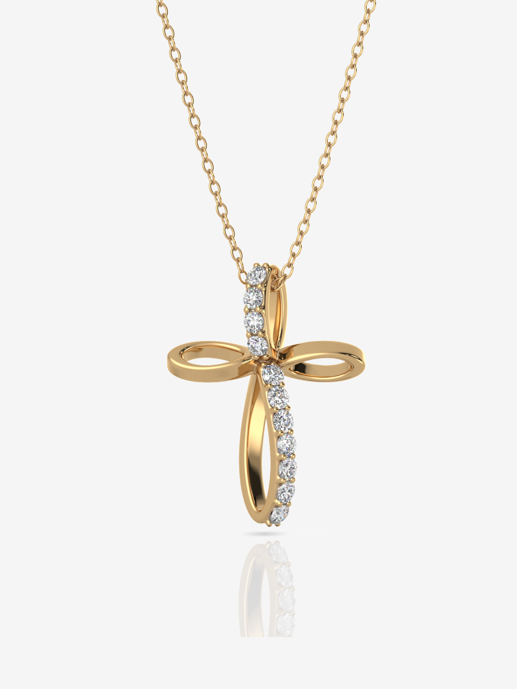 Women 925 Sterling Silver CZ Cubic Crystal Infinity Cross Pendant Necklace  | eBay