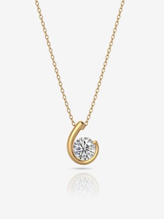 Minimalist Necklace 925 Sterling Silver and 18K Gold Plated