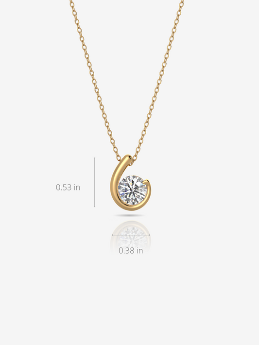 Minimalist Necklace 925 Sterling Silver and 18K Gold Plated - Verozi