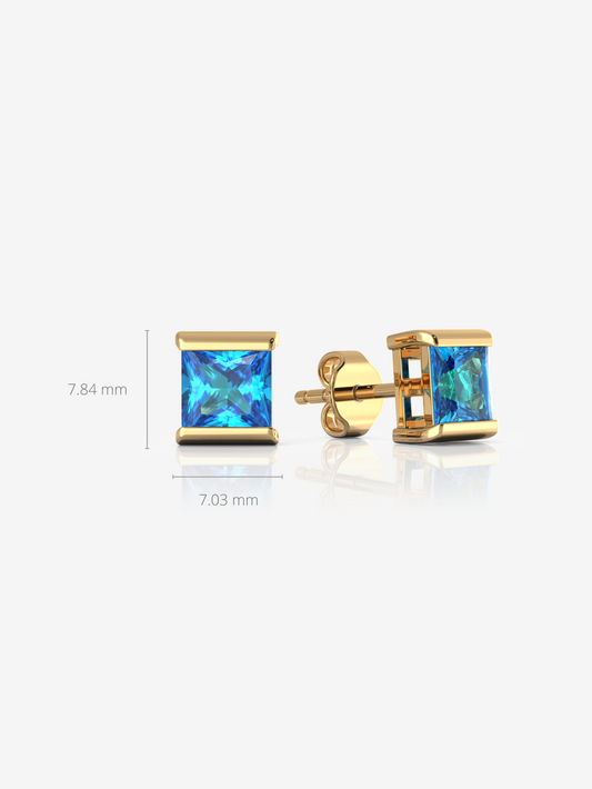Silver Princess Stately Swiss Earrings and 18K Gold Plated - Verozi