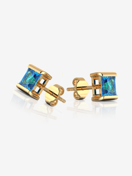 Silver Princess Stately Swiss Earrings and 18K Gold Plated
