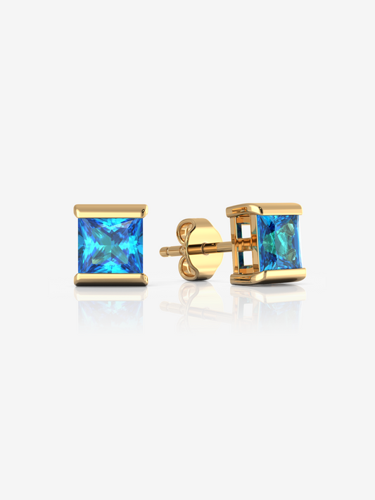Silver Princess Stately Swiss Earrings and 18K Gold Plated