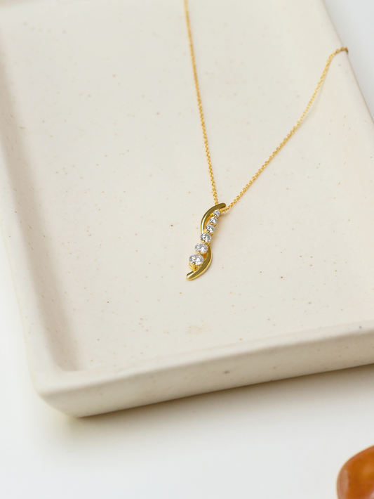 Silver Princess Swirl Necklace and 18K Gold Plated - Verozi